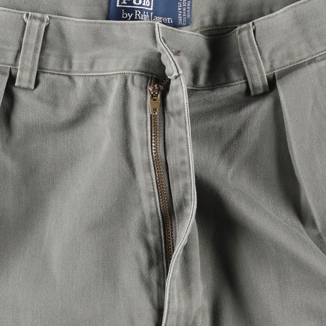 Ralph Lauren Polo Ralph Lauren ANDREW SHORT Two-Pleat Chino Shorts Men's W33 (approx.) cotton gray type Vintage Second Hand