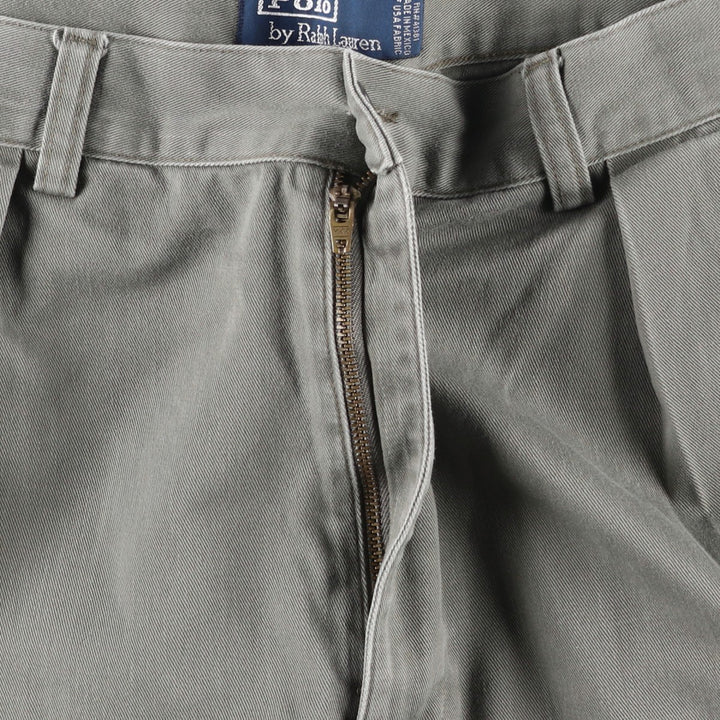 Ralph Lauren Polo Ralph Lauren ANDREW SHORT Two-Pleat Chino Shorts Men's W33 (approx.) cotton gray type Vintage Second Hand