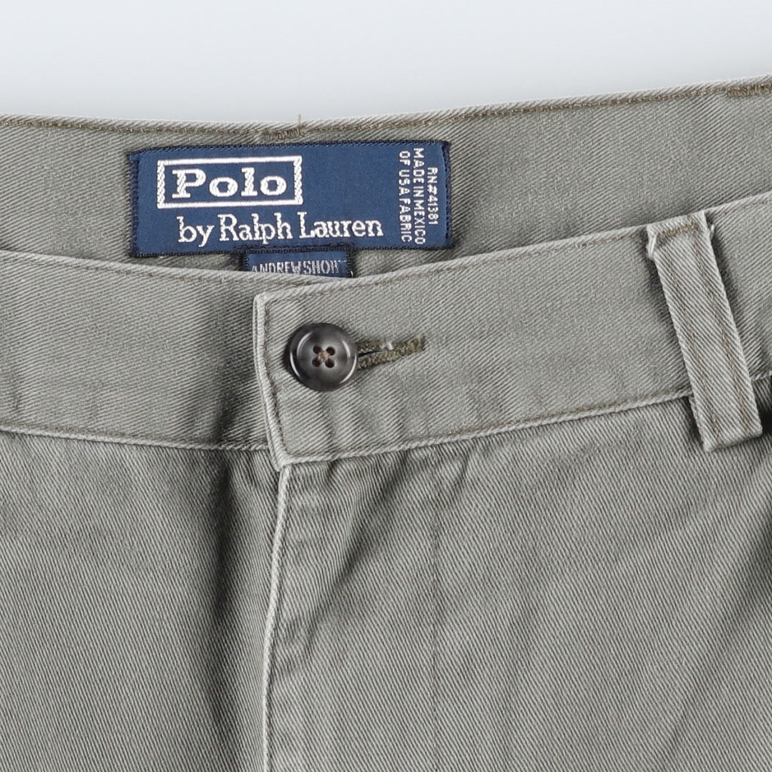 Ralph Lauren Polo Ralph Lauren ANDREW SHORT Two-Pleat Chino Shorts Men's W33 (approx.) cotton gray type Vintage Second Hand
