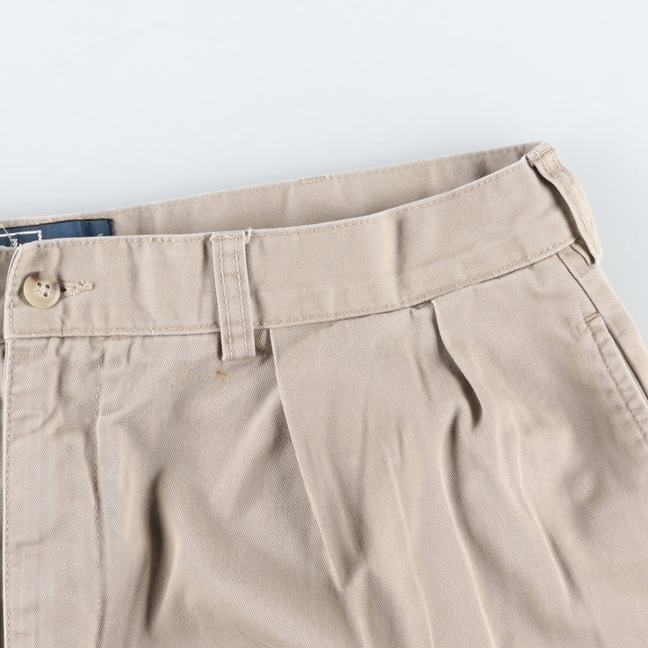 Ralph Lauren Polo by Ralph Lauren ANDREW SHORT Two-Pleat Chino Shorts, Men's Size W35 (approx.) cotton Beige type Vintage Second Hand