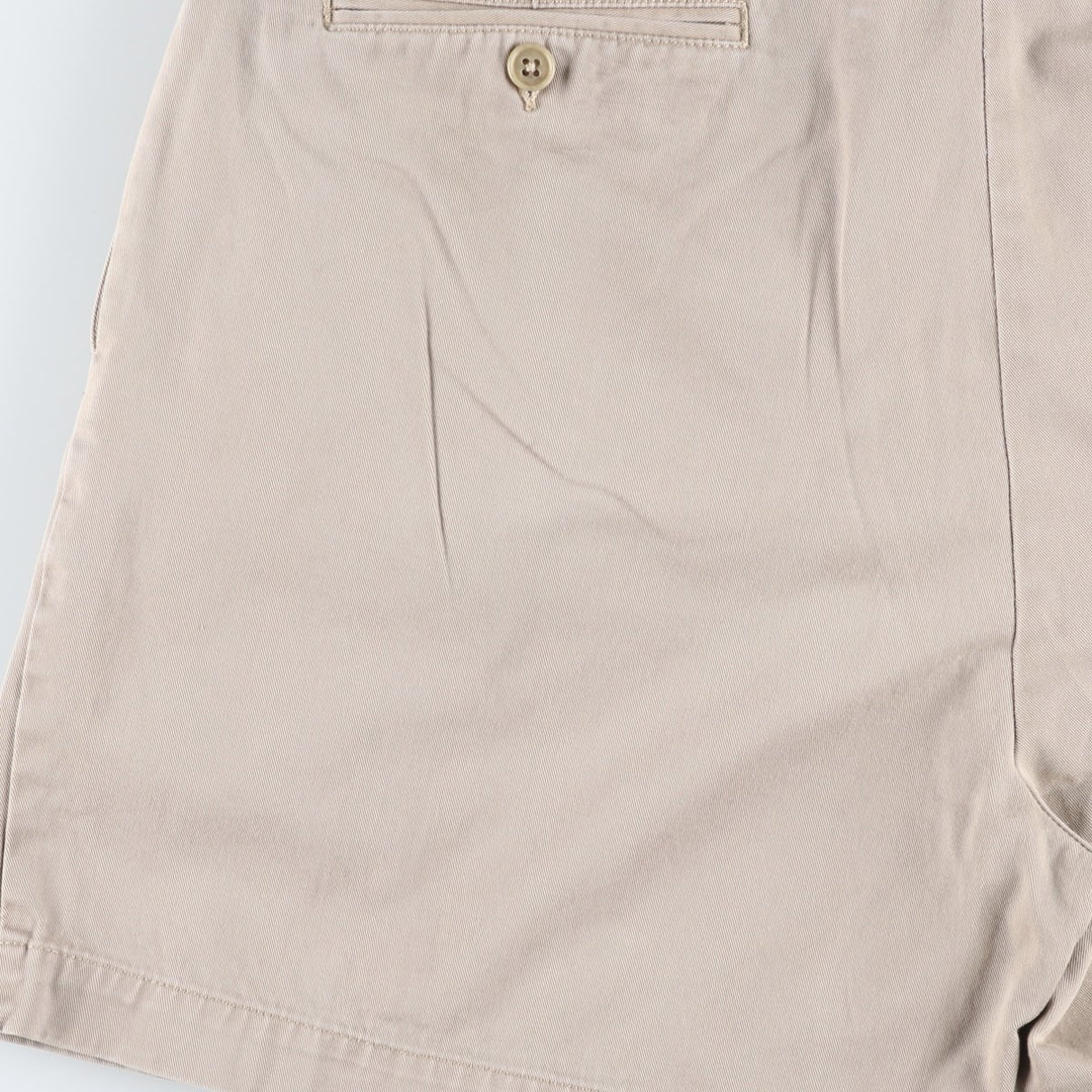 Ralph Lauren Polo by Ralph Lauren ANDREW SHORT Two-Pleat Chino Shorts, Men's Size W35 (approx.) cotton Beige type Vintage Second Hand