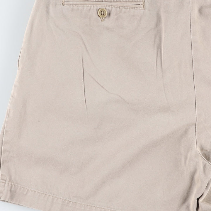 Ralph Lauren Polo by Ralph Lauren ANDREW SHORT Two-Pleat Chino Shorts, Men's Size W35 (approx.) cotton Beige type Vintage Second Hand