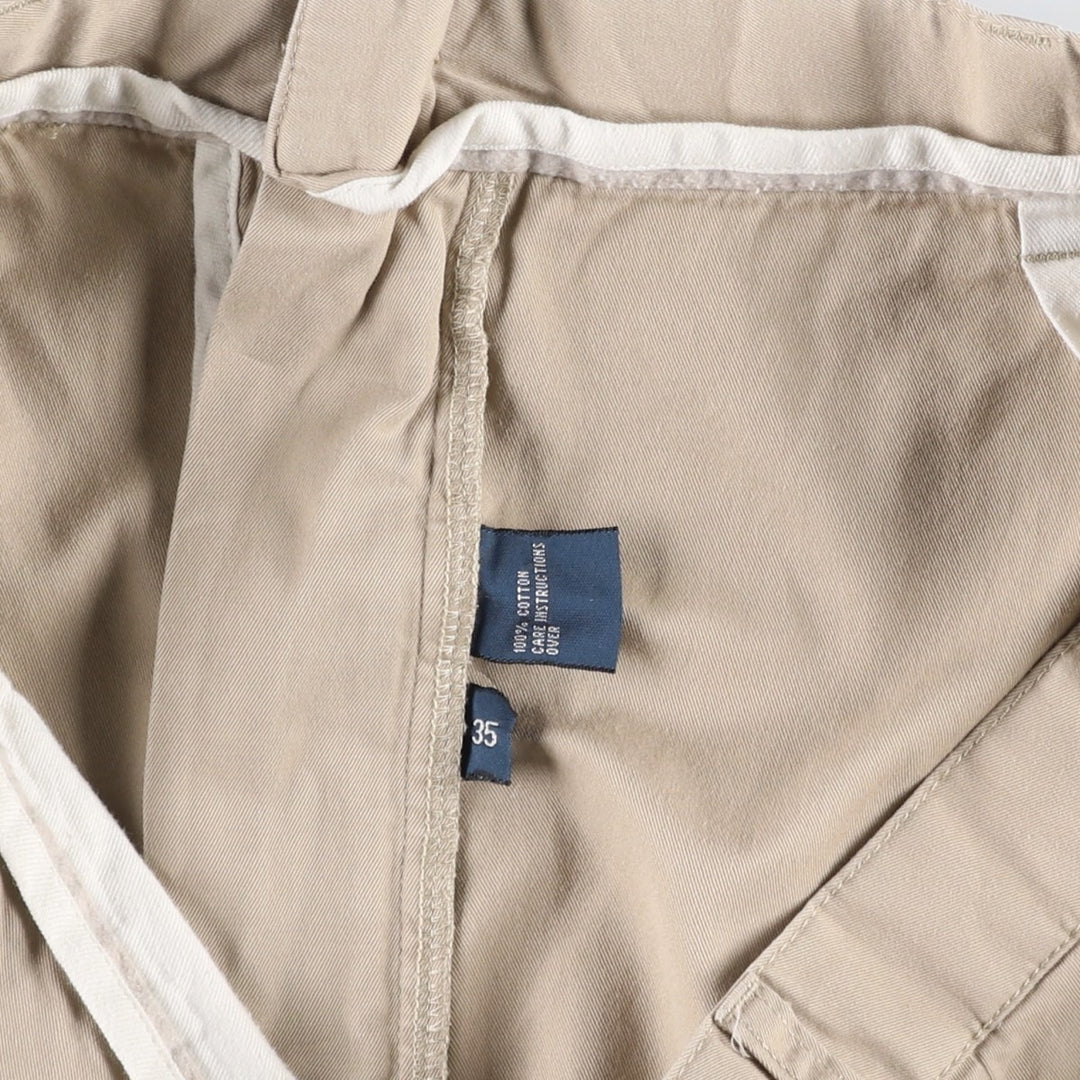 Ralph Lauren POLO by Ralph Lauren TYLER SHORT Two-pleat chino shorts, short pants, men's size W36 cotton Beige type Vintage Second Hand