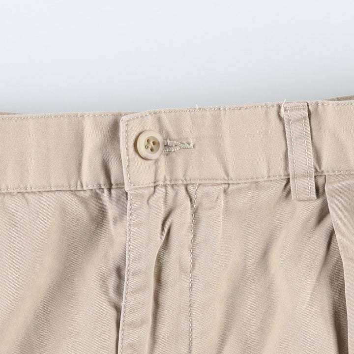 Ralph Lauren POLO by Ralph Lauren TYLER SHORT Two-pleat chino shorts, short pants, men's size W36 cotton Beige type Vintage Second Hand