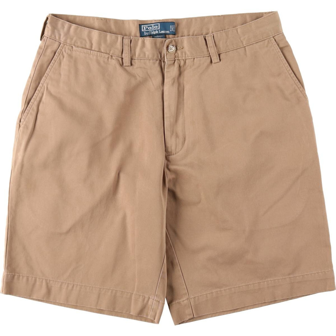 Ralph Lauren POLO by Ralph Lauren PROSPECT PANT Chino Shorts, Men's Size W34 (approx.) cotton beige type brown Vintage Second Hand