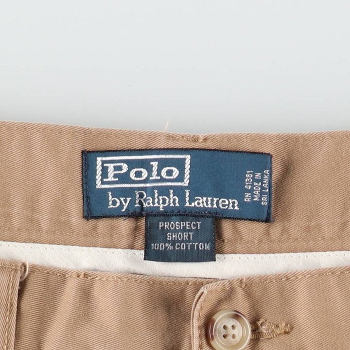Ralph Lauren POLO by Ralph Lauren PROSPECT PANT Chino Shorts, Men's Size W34 (approx.) cotton beige type brown Vintage Second Hand