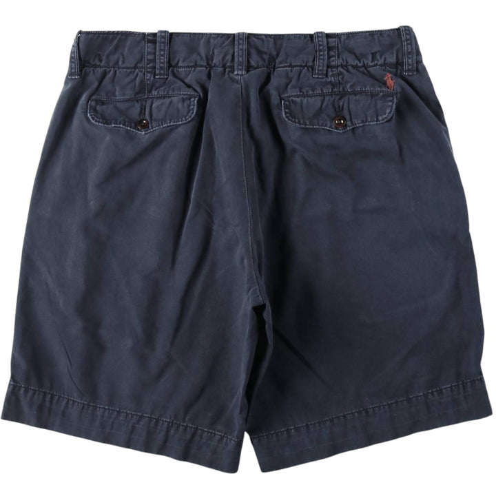 Ralph Lauren POLO by Ralph Lauren Chino Shorts, Men's Size W38 (approx.) cotton navy blue type Vintage Second Hand