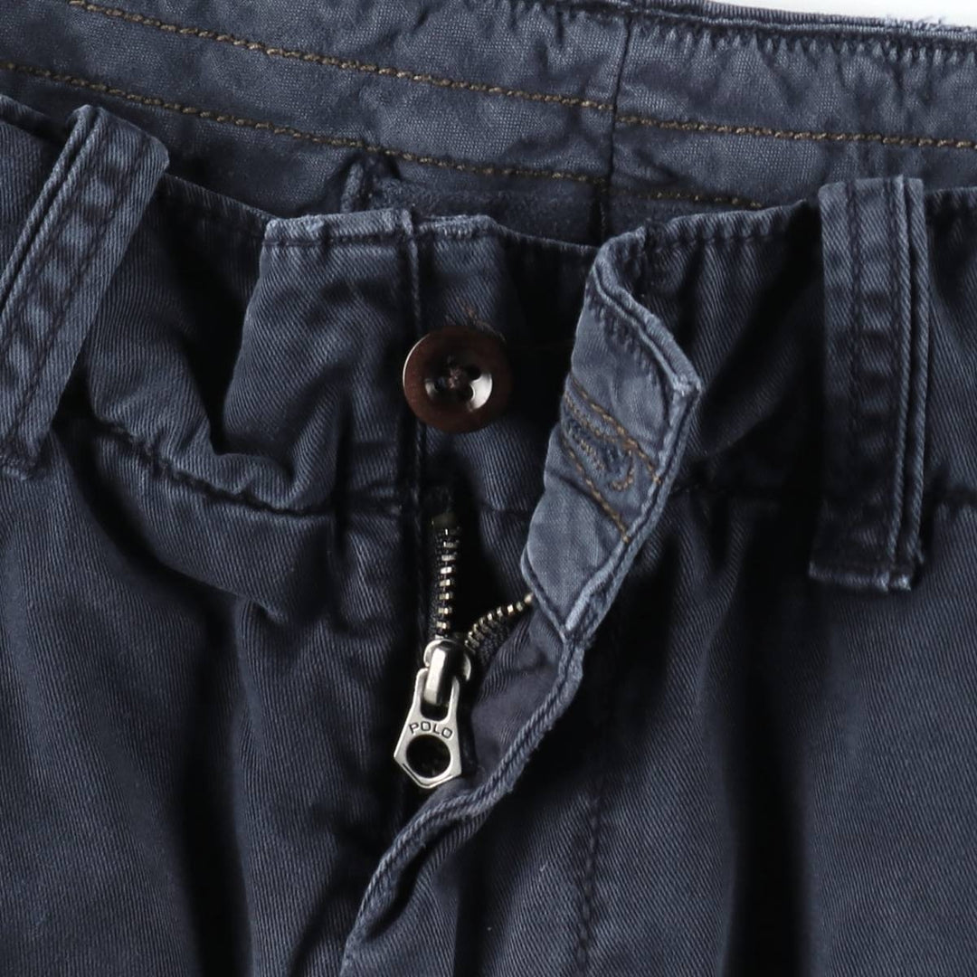 Ralph Lauren POLO by Ralph Lauren Chino Shorts, Men's Size W38 (approx.) cotton navy blue type Vintage Second Hand