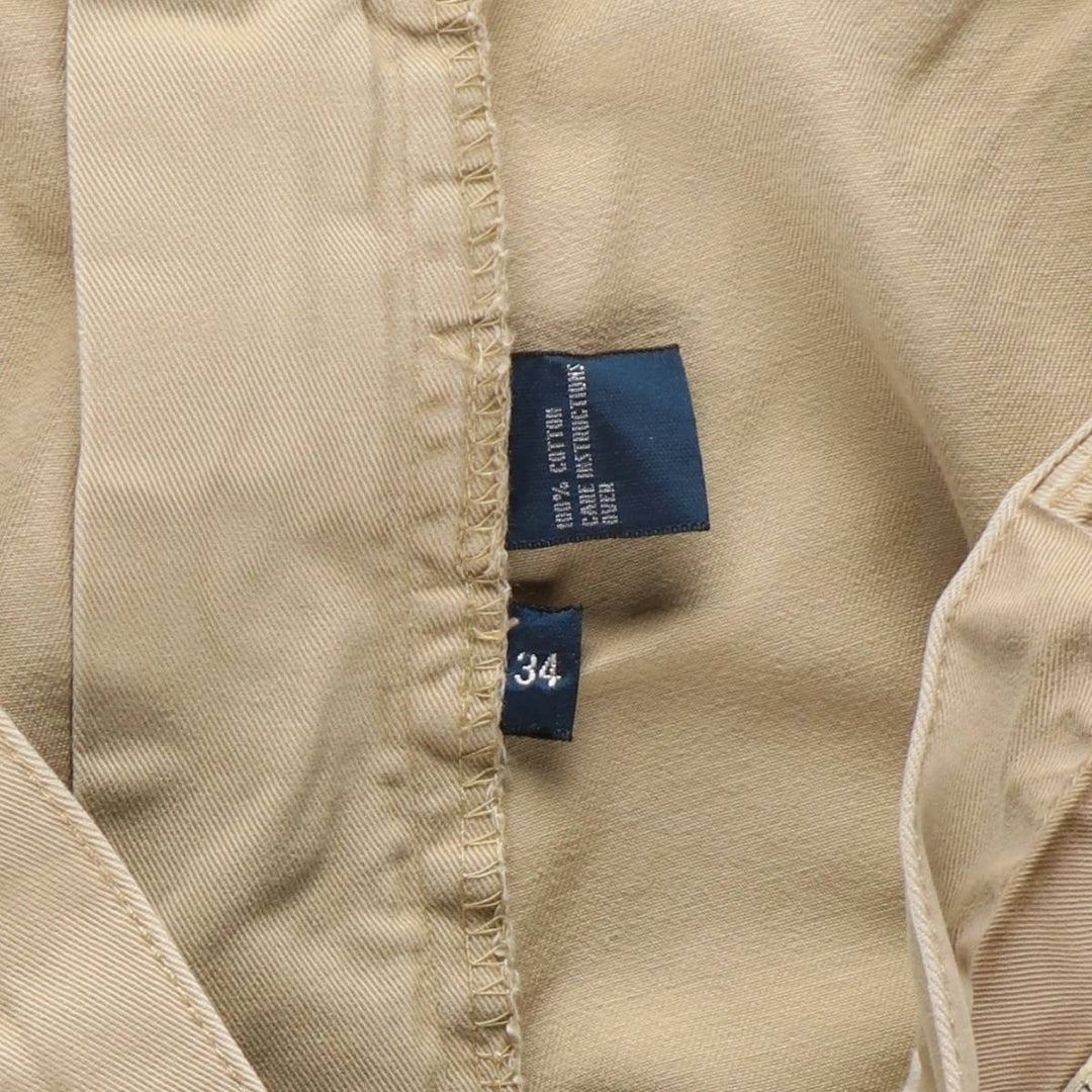 Ralph Lauren POLO by Ralph Lauren TYLER SHORT Two-pleat chino shorts, short pants, men's size W34 cotton Beige type Vintage Second Hand