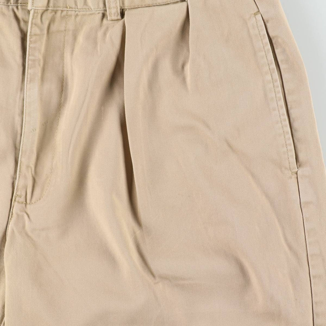 Ralph Lauren POLO by Ralph Lauren TYLER SHORT Two-pleat chino shorts, short pants, men's size W34 cotton Beige type Vintage Second Hand