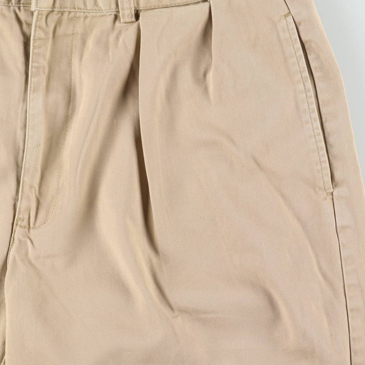 Ralph Lauren POLO by Ralph Lauren TYLER SHORT Two-pleat chino shorts, short pants, men's size W34 cotton Beige type Vintage Second Hand