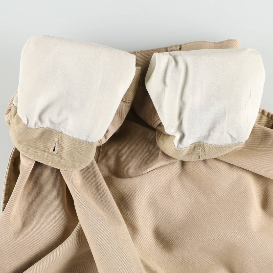 Ralph Lauren POLO by Ralph Lauren TYLER SHORT Two-pleat chino shorts, short pants, men's size W34 cotton Beige type Vintage Second Hand