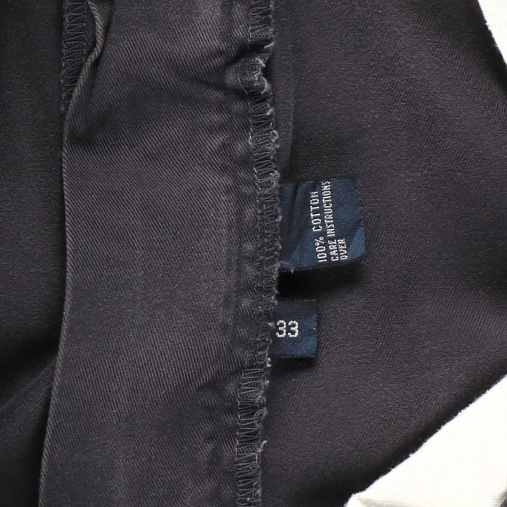 Ralph Lauren POLO by Ralph Lauren TYLER SHORT Two-pleat chino shorts, short pants, men's size W33 cotton Charcoal Vintage Second Hand