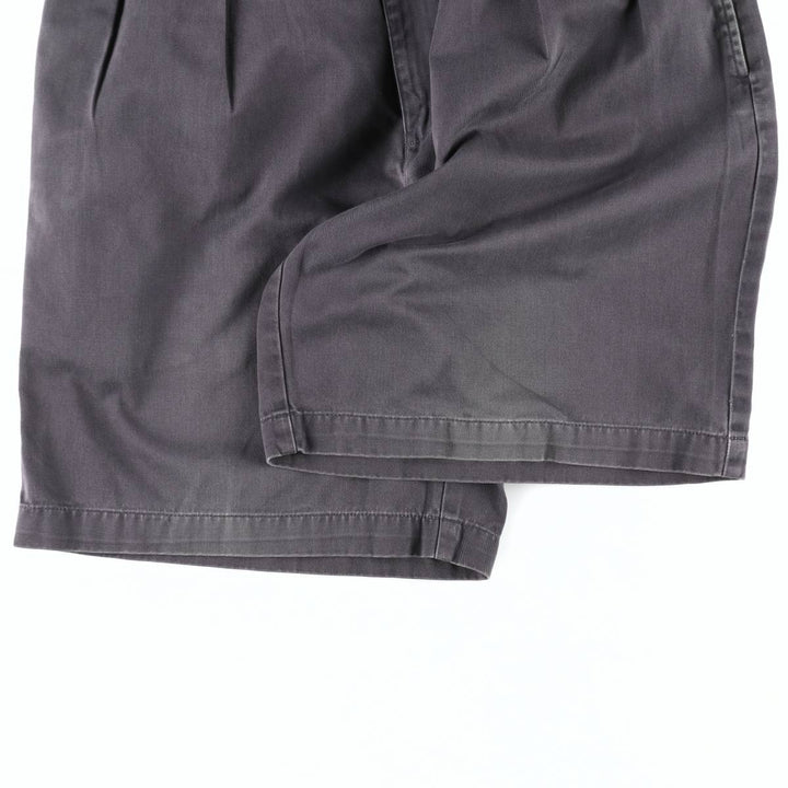 Ralph Lauren POLO by Ralph Lauren TYLER SHORT Two-pleat chino shorts, short pants, men's size W33 cotton Charcoal Vintage Second Hand