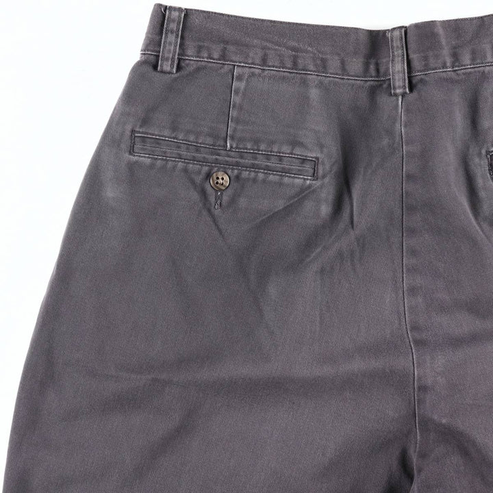 Ralph Lauren POLO by Ralph Lauren TYLER SHORT Two-pleat chino shorts, short pants, men's size W33 cotton Charcoal Vintage Second Hand