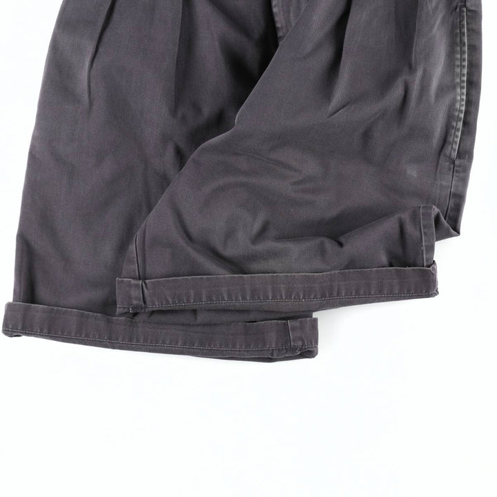 Ralph Lauren POLO by Ralph Lauren TYLER SHORT Two-pleat chino shorts, short pants, men's size W33 cotton Charcoal Vintage Second Hand