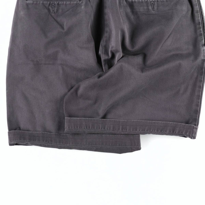 Ralph Lauren POLO by Ralph Lauren TYLER SHORT Two-pleat chino shorts, short pants, men's size W33 cotton Charcoal Vintage Second Hand