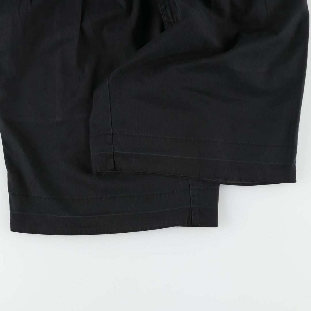 Ralph Lauren POLO by Ralph Lauren TYLER SHORT Two-Pleat Chino Shorts, Men's Size W38 (approx.) cotton black type Vintage Second Hand