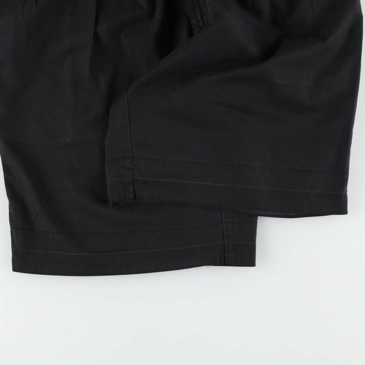 Ralph Lauren POLO by Ralph Lauren TYLER SHORT Two-Pleat Chino Shorts, Men's Size W38 (approx.) cotton black type Vintage Second Hand