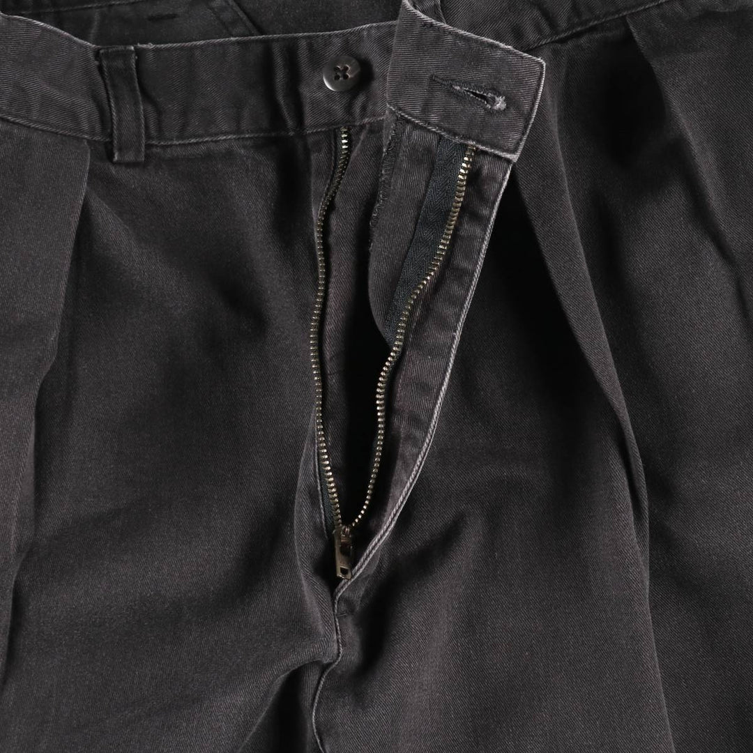Ralph Lauren POLO by Ralph Lauren TYLER SHORT Two-pleat chino shorts, short pants, men's size W34 cotton Charcoal Vintage Second Hand