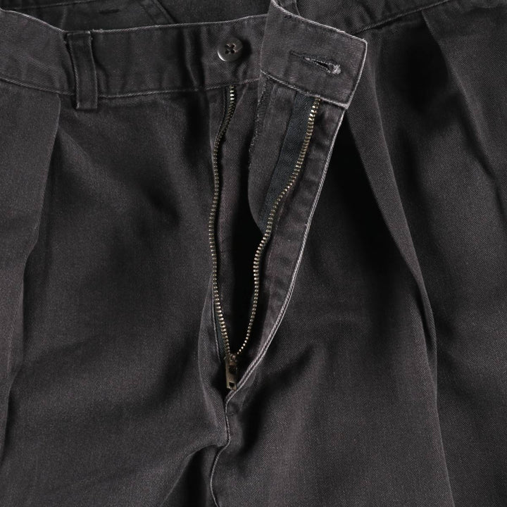 Ralph Lauren POLO by Ralph Lauren TYLER SHORT Two-pleat chino shorts, short pants, men's size W34 cotton Charcoal Vintage Second Hand