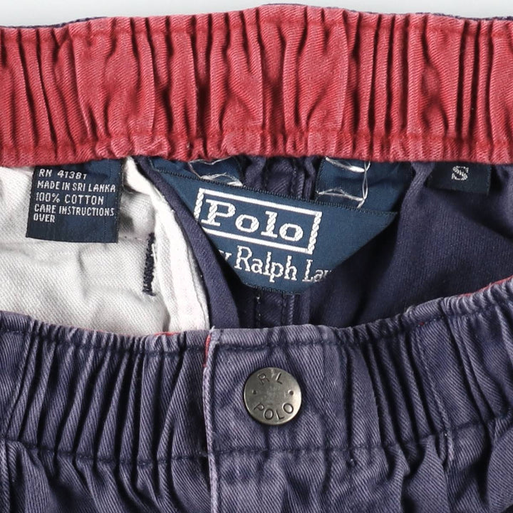 Ralph Lauren POLO by Ralph Lauren Chino Shorts, Men's Size Small cotton navy blue type Vintage Second Hand