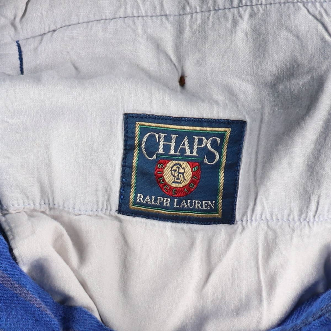 1980'S Ralph Lauren CHAPS Multi-stripe Two-pleat Chino Shorts, Men's W30 (approx.) cotton blue type Vintage Second Hand