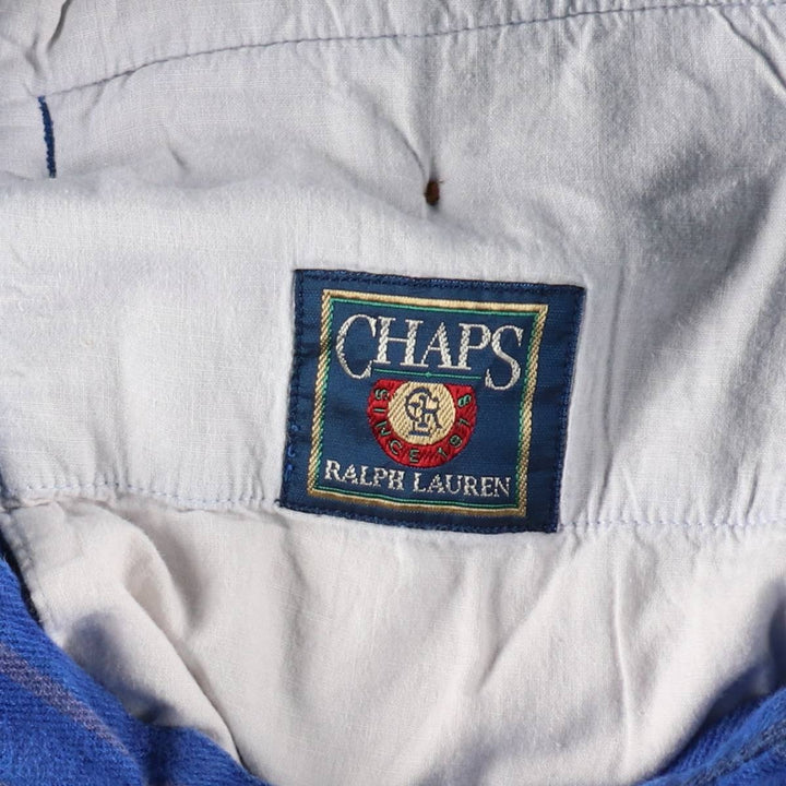 1980'S Ralph Lauren CHAPS Multi-stripe Two-pleat Chino Shorts, Men's W30 (approx.) cotton blue type Vintage Second Hand