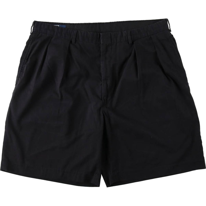 Ralph Lauren POLO by Ralph Lauren Two-pleat Chino Shorts, Men's, Size W37 cotton black type Vintage Second Hand