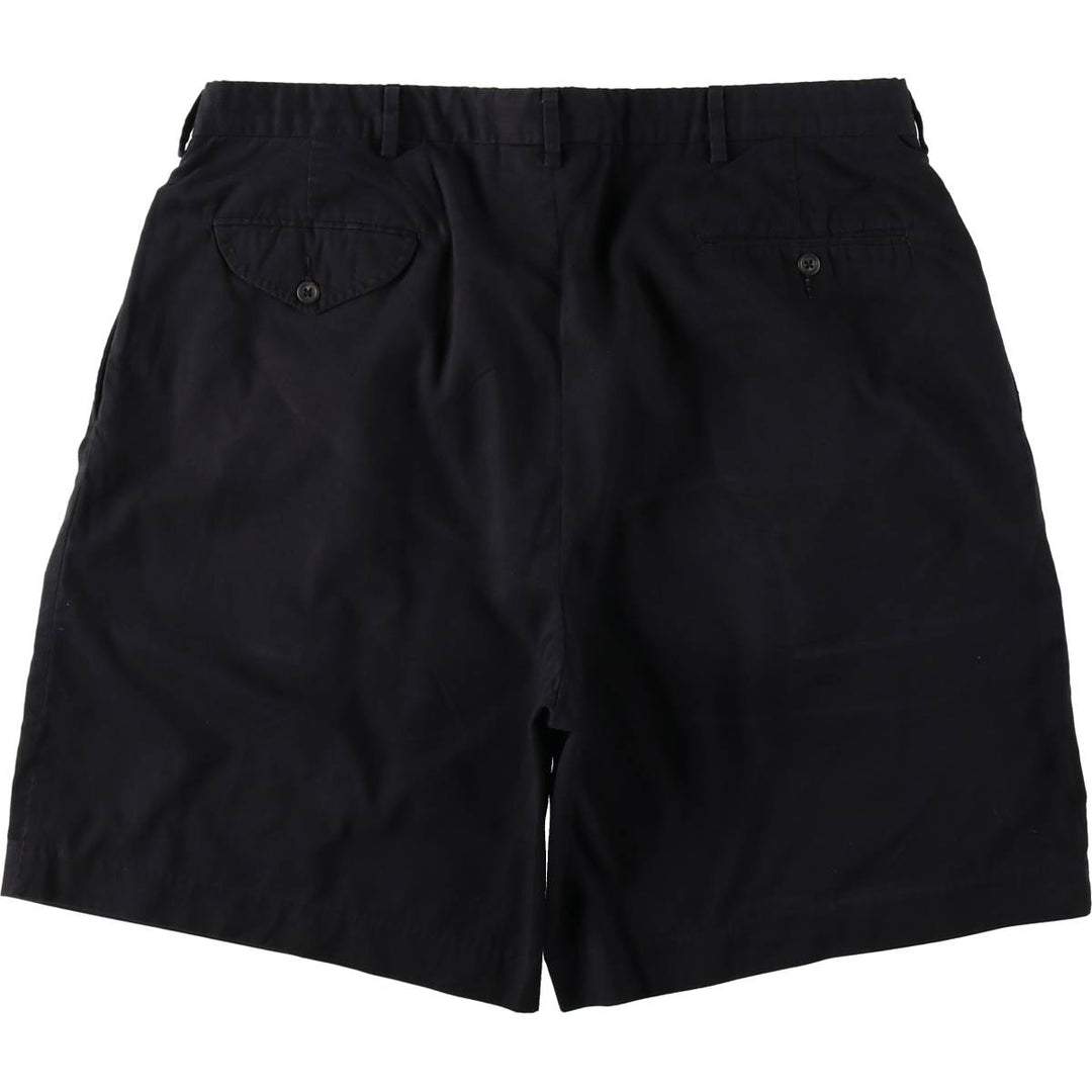 Ralph Lauren POLO by Ralph Lauren Two-pleat Chino Shorts, Men's, Size W37 cotton black type Vintage Second Hand