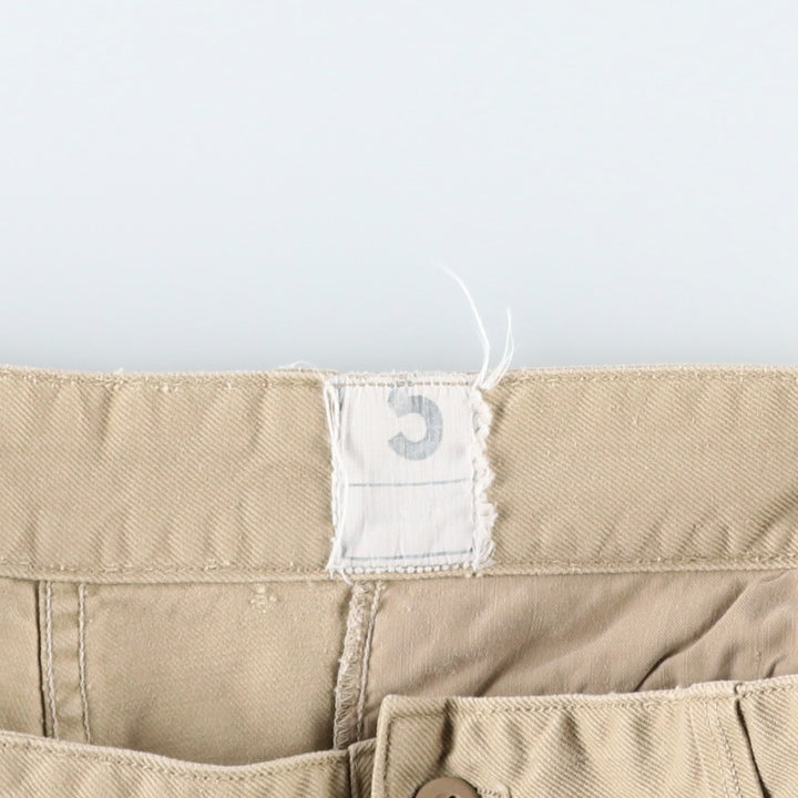 1950s-1960'S French Army M-52 Two-Pleat Military Chino Shorts, Men's Size W34 (approx.), Vintage unclear Beige type Vintage Second Hand