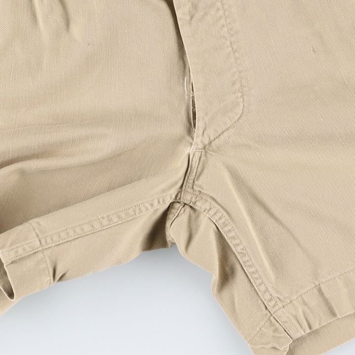 1950s-1960'S French Army M-52 Two-Pleat Military Chino Shorts, Men's Size W34 (approx.), Vintage unclear Beige type Vintage Second Hand
