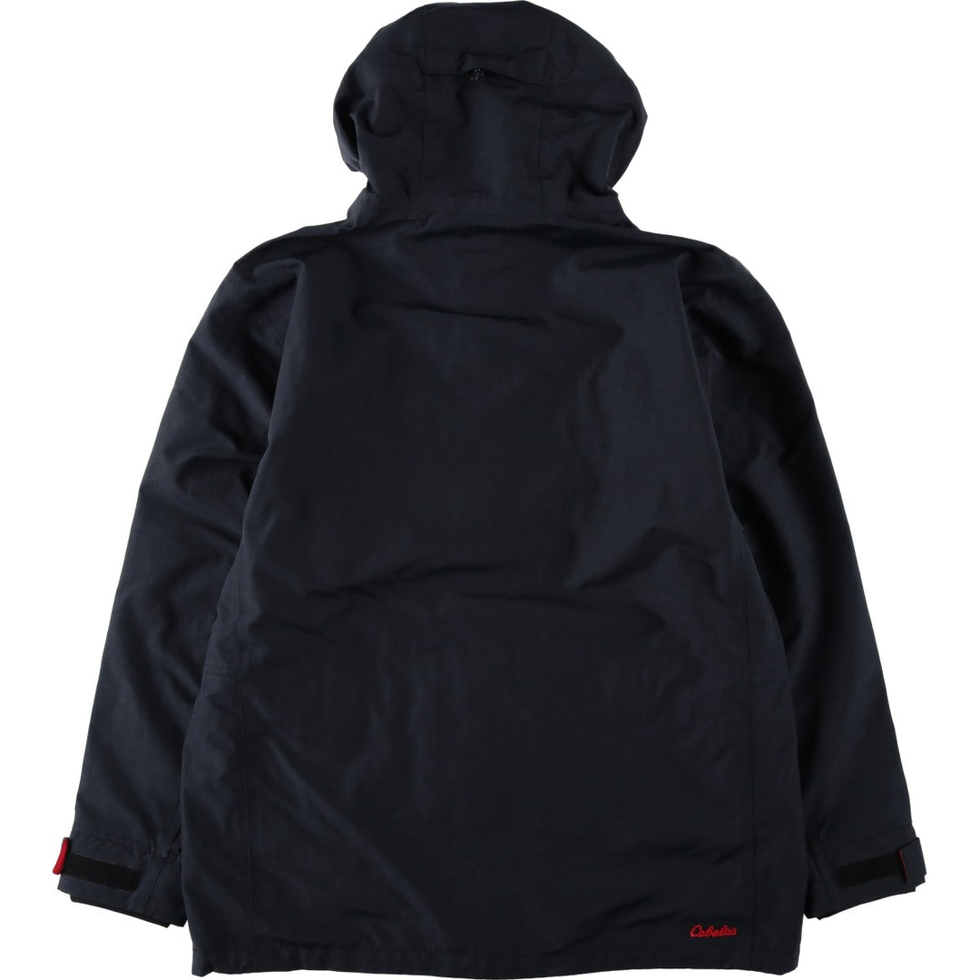 Cabelas Mountain Parka Shell Jacket, Men's Size L (approx.) Nylon black type Vintage Second Hand