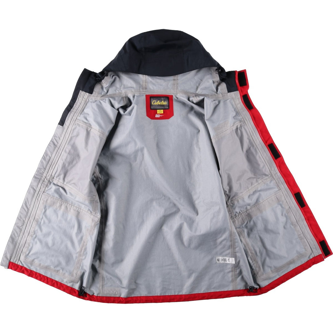 Cabelas Mountain Parka Shell Jacket, Men's Size L (approx.) Nylon black type Vintage Second Hand