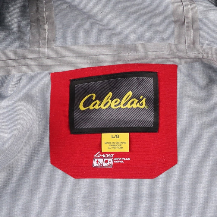 Cabelas Mountain Parka Shell Jacket, Men's Size L (approx.) Nylon black type Vintage Second Hand
