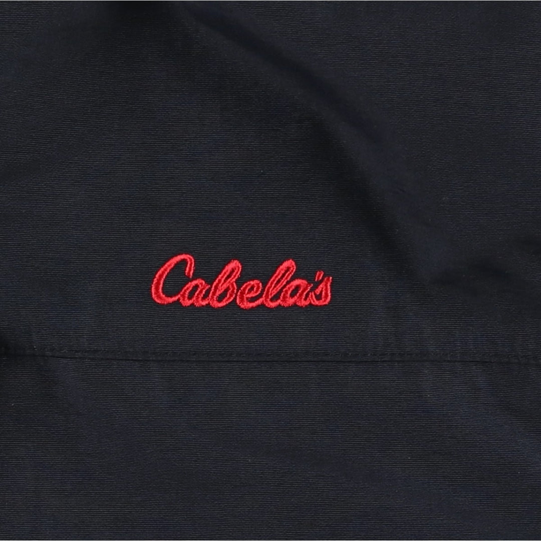 Cabelas Mountain Parka Shell Jacket, Men's Size L (approx.) Nylon black type Vintage Second Hand