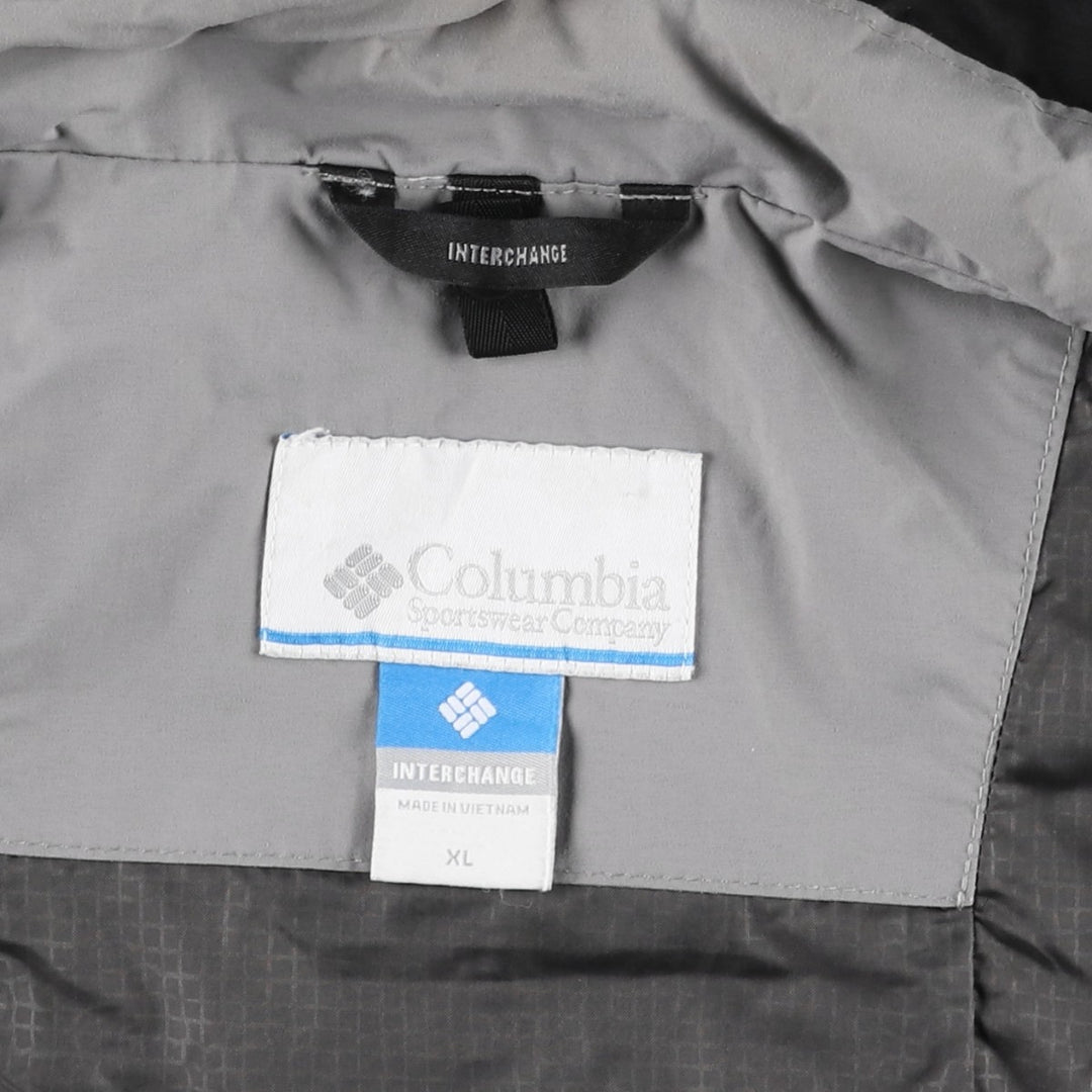 Columbia Interchange Mountain Parka Shell Jacket, Men's Size XL Nylon black type Vintage Second Hand