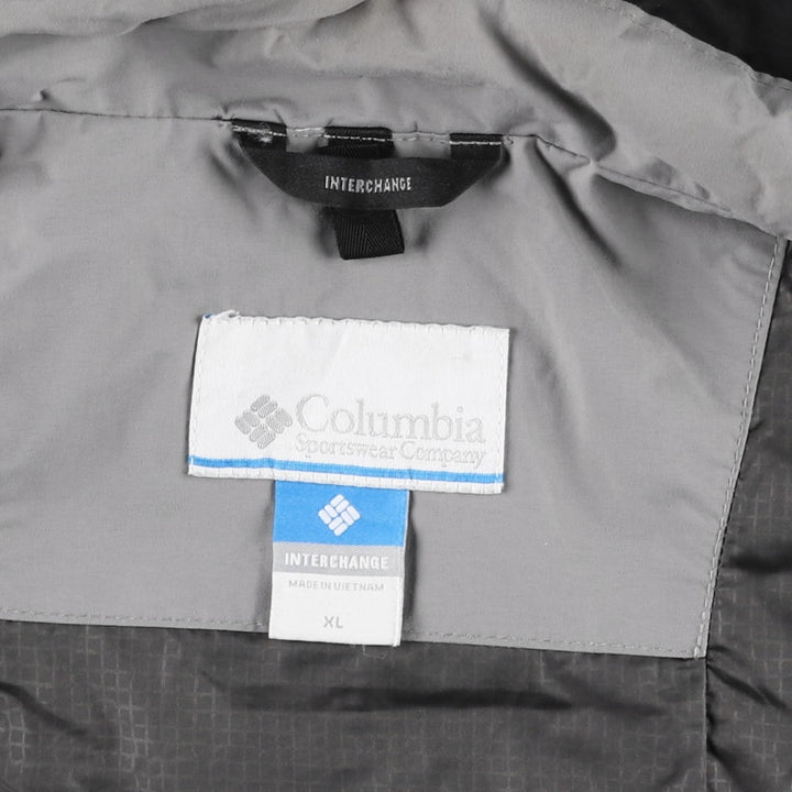 Columbia Interchange Mountain Parka Shell Jacket, Men's Size XL Nylon black type Vintage Second Hand