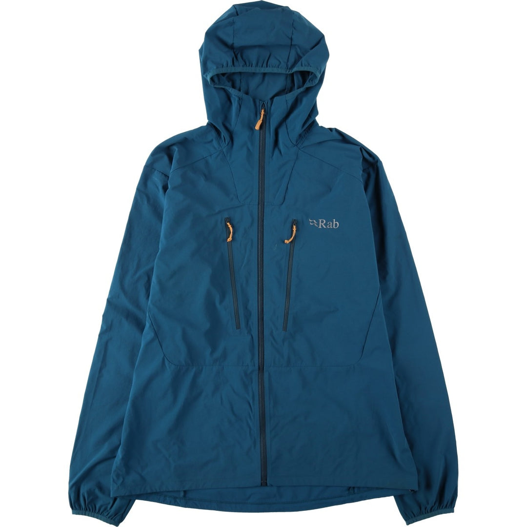 Rab Hooded Softshell Jacket, Men's Size XL Nylon blue type Vintage Second Hand