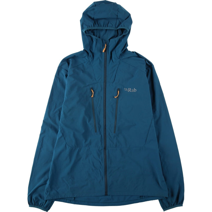 Rab Hooded Softshell Jacket, Men's Size XL Nylon blue type Vintage Second Hand