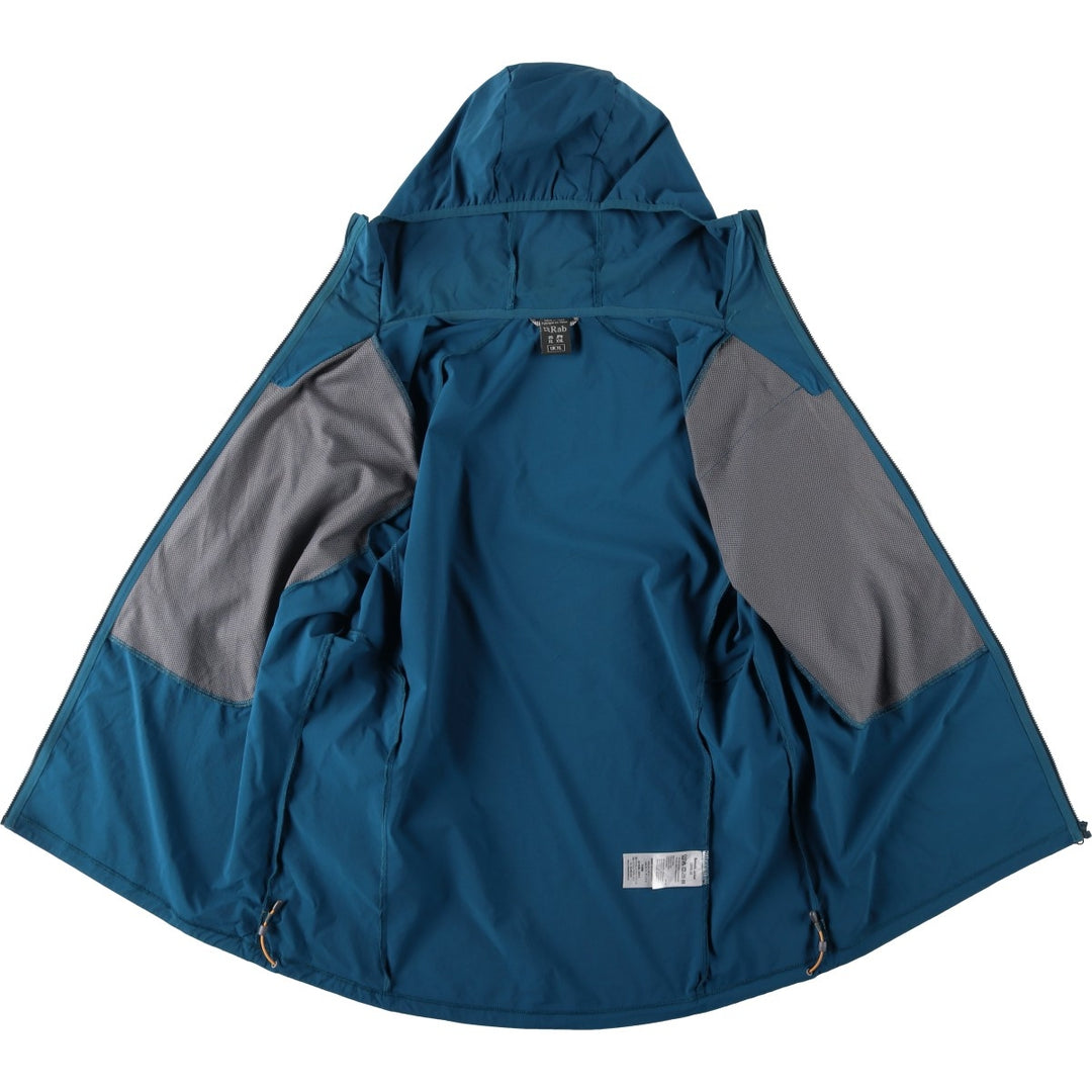 Rab Hooded Softshell Jacket, Men's Size XL Nylon blue type Vintage Second Hand