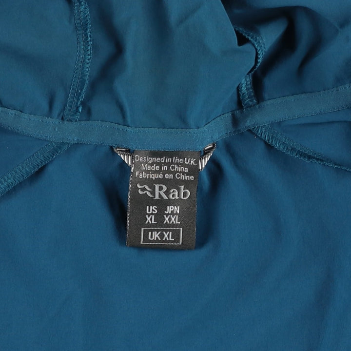 Rab Hooded Softshell Jacket, Men's Size XL Nylon blue type Vintage Second Hand