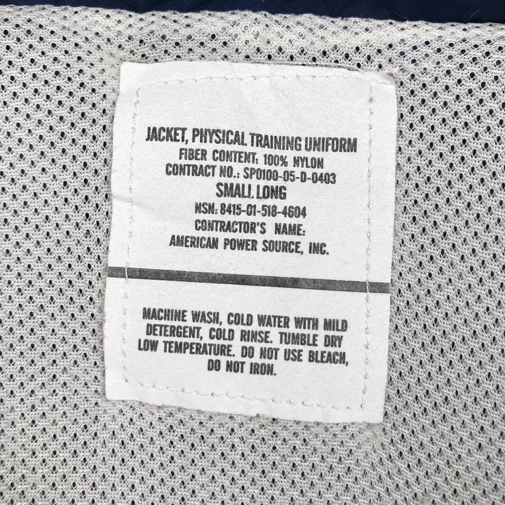 Authentic 2000'S US Military USAIR Force PTU Training Jacket, Nylon Jacket, Made in USA, Small Long, Men's Size Small Nylon navy blue type Vintage Second Hand