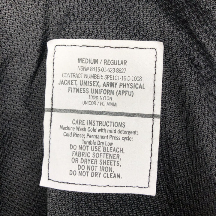 Genuine US Army APFU Training Jacket, Nylon Jacket, Made in USA, MEDIUM Nylon black type Vintage Second Hand