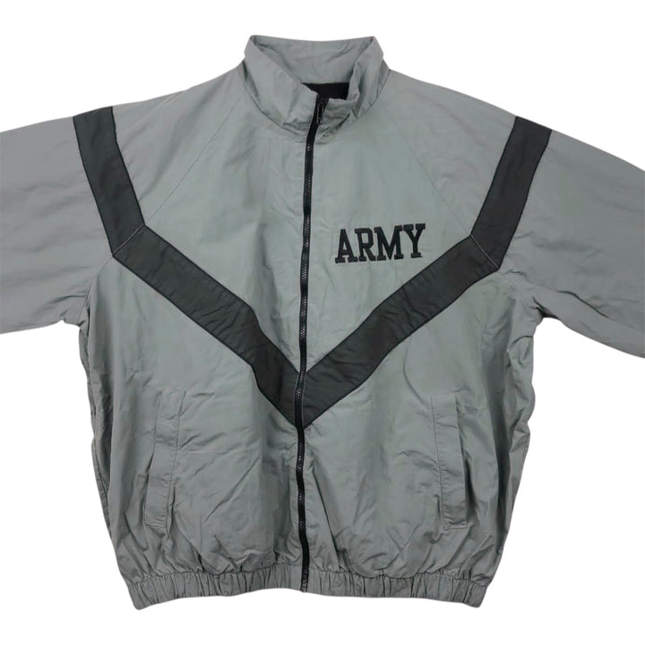 1990'S US Army PFU Training Jacket, Nylon Jacket, Made in USA, Large Regular (Equivalent to Men's L) Nylon gray type Vintage Second Hand