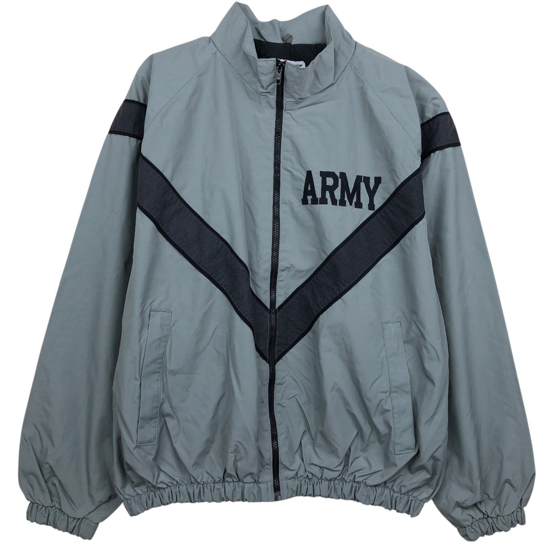 2000'S US Military Issue SKILCRAFT PFU Training Jacket Nylon Jacket Made in USA MEDIUM Nylon gray type Vintage Second Hand