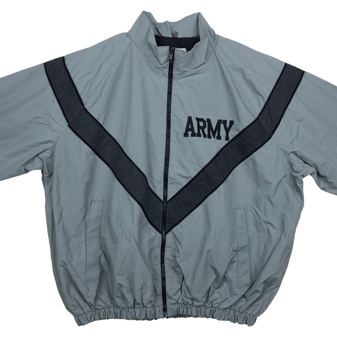 2000'S US Military Issue SKILCRAFT PFU Training Jacket Nylon Jacket Made in USA MEDIUM Nylon gray type Vintage Second Hand