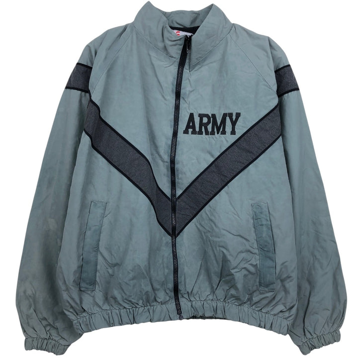 1990'S US Military Issue SKILCRAFT IPFU Training Jacket, Nylon Jacket, Made in USA, Medium Size Nylon gray type Vintage Second Hand
