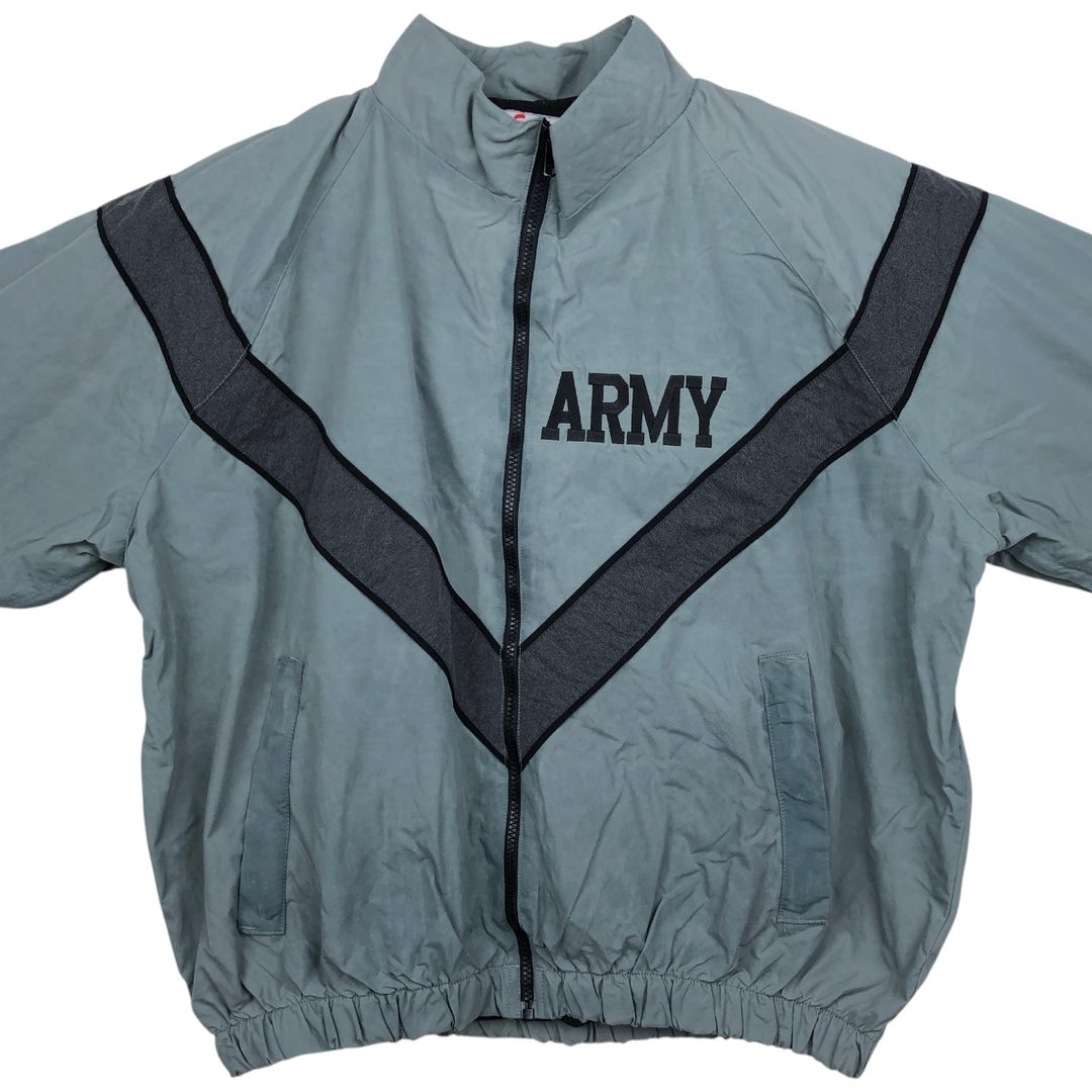 1990'S US Military Issue SKILCRAFT IPFU Training Jacket, Nylon Jacket, Made in USA, Medium Size Nylon gray type Vintage Second Hand