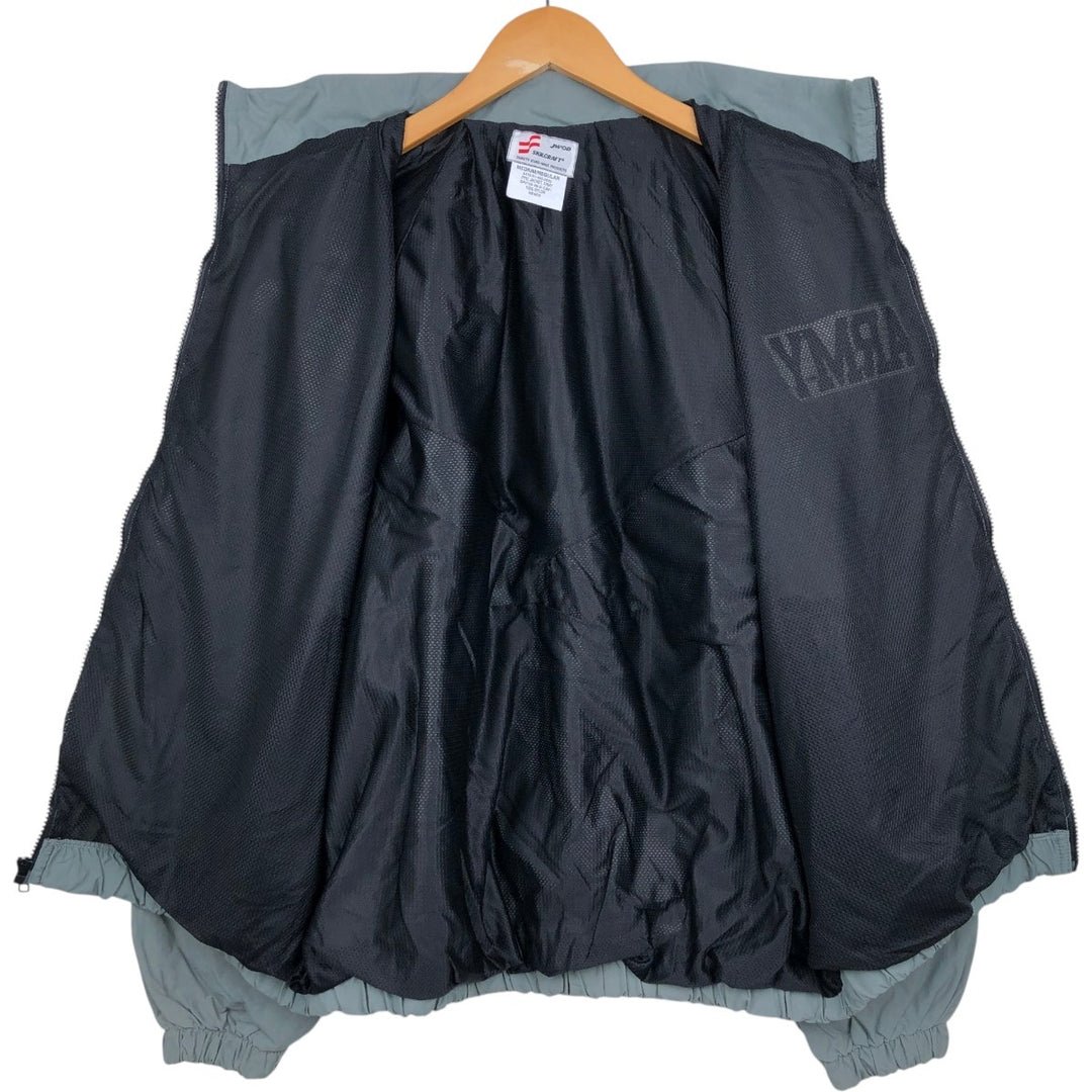 1990'S US Military Issue SKILCRAFT IPFU Training Jacket, Nylon Jacket, Made in USA, Medium Size Nylon gray type Vintage Second Hand